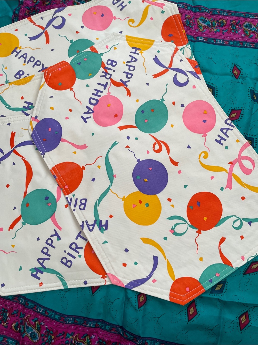 Set of four Happy Birthday Place Mats